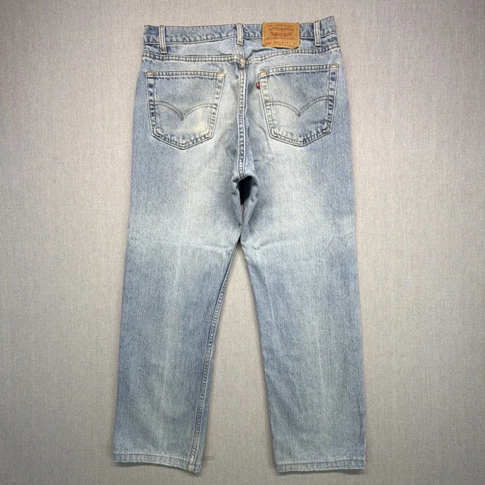 VTG 90s Levi's 505 Blue Straight Jeans Mens 34x30 (Fits 32x27) Made in USA